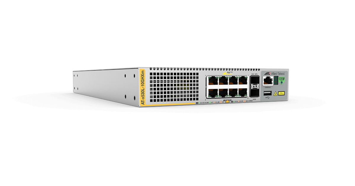 Switch Allied Telesis AT-x530L-10GHXm 8 Ports mGig PoE+, 2 SFP Uplink