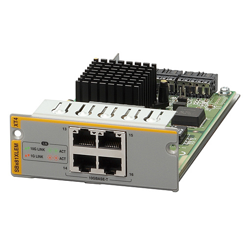 AT-SBx81XLEM/XT4 Allied Telesis 4 Ports 1/10G RJ45 Expansion Module