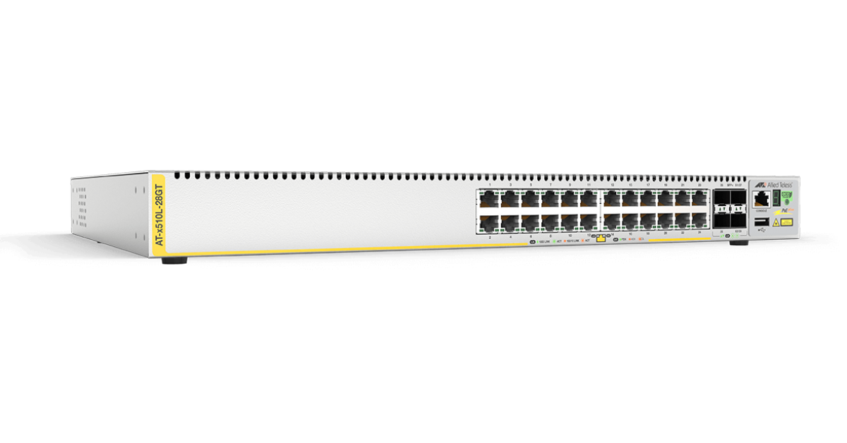 AT-x510L-28GT Switch Allied Telesis 24 Ports 10/100/1000T, 4 SFP+ Ports Uplink