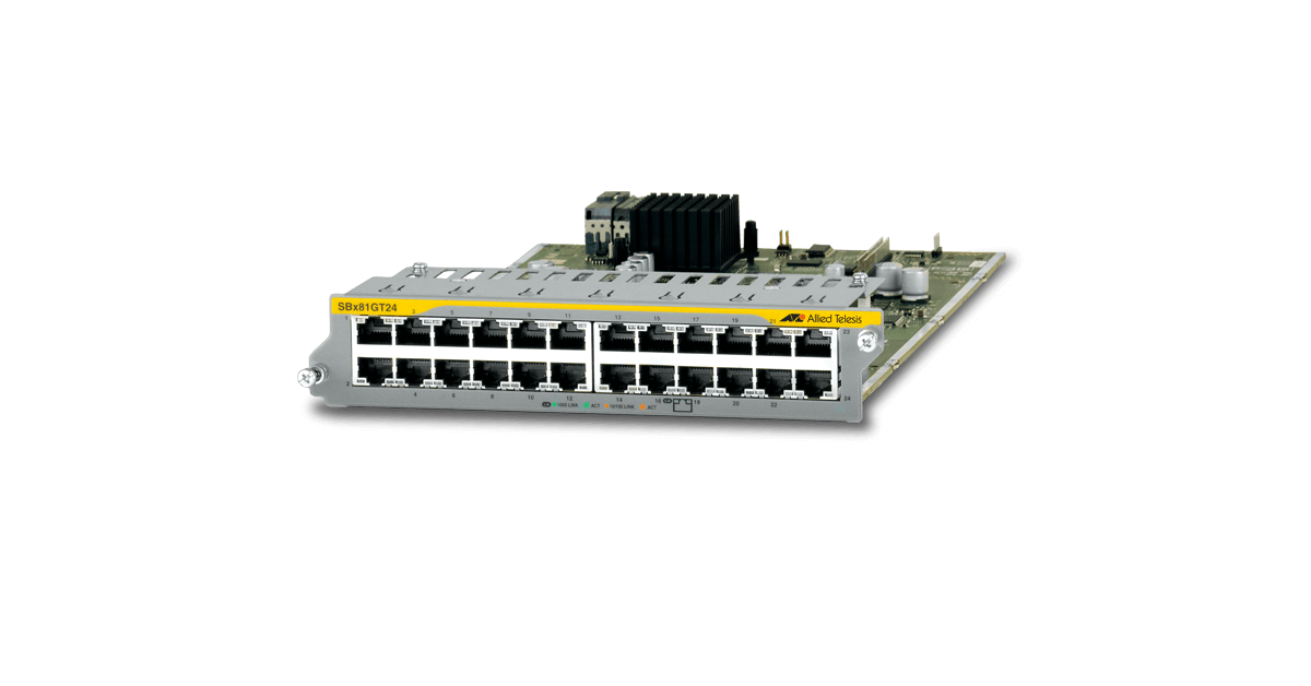 AT-SBx81GT24 Allied Telesis 24 Ports 10/100/1000T Ethernet Line Card
