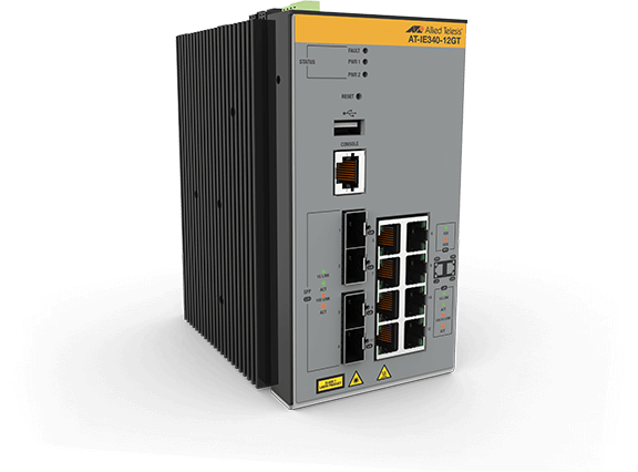 AT-IE340-12GT-80 Allied Telesis 8 Ports GE Layer 3, 4 Ports SFP, Industrial Switch
