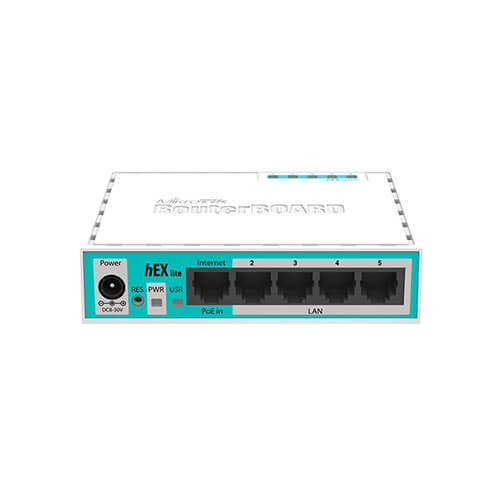 RB750r2 Router Mikrotik Hex lite 5 Port 1GE, 850MHz CPU, 64MB RAM