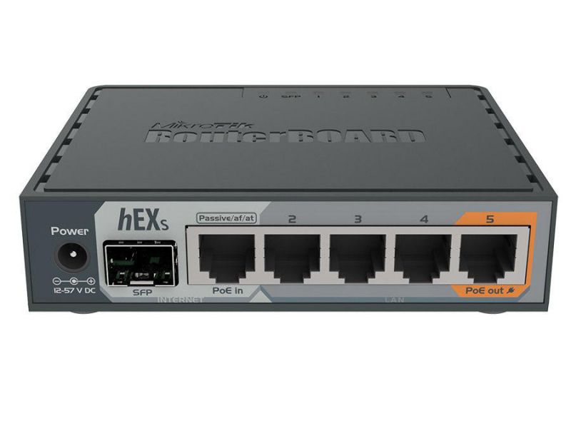 RB760iGS Router Mikrotik Hex S 5 Port 1GE (1 Port PoE), 1 Port SFP