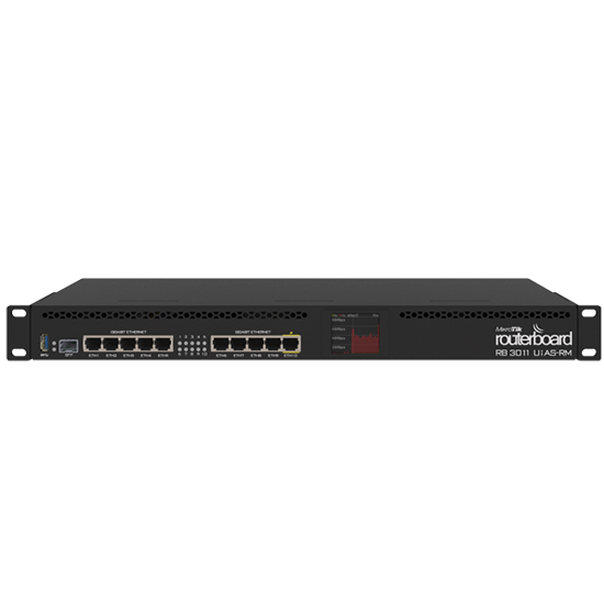 RB3011UiAS-RM Router Mikrotik 10 Port 1G Ethernet, 1 Port SFP RouterOS L5
