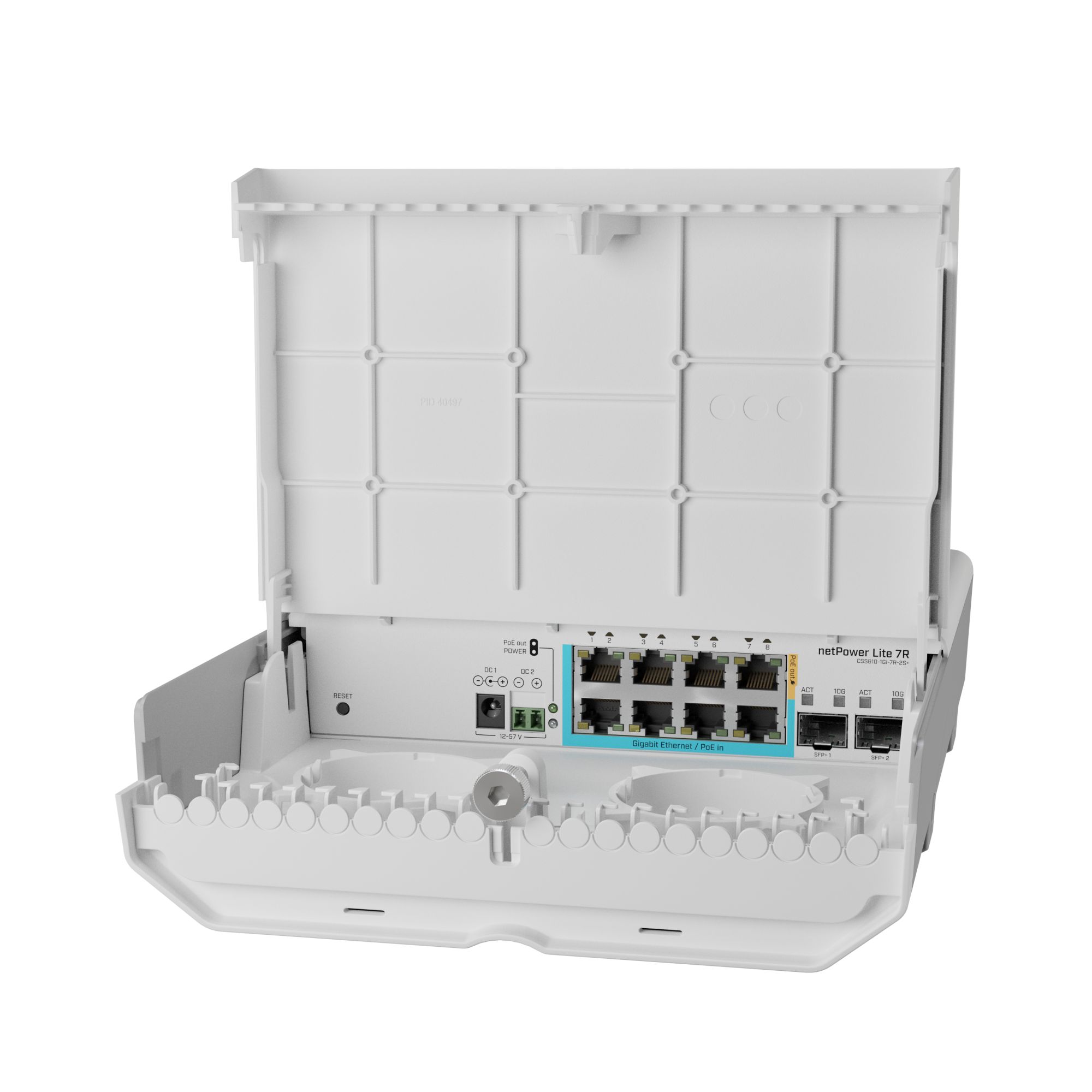 Switch Mikrotik CSS610-1Gi-7R-2S + OUT, 8x GE, 2x SFP+, Outdoor