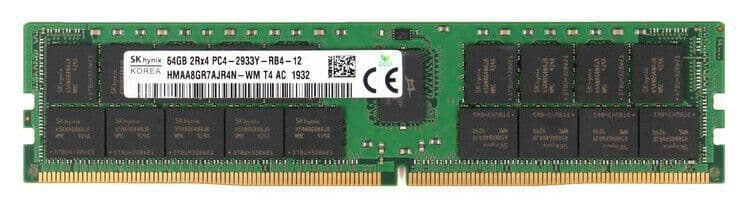 RAM DELL 64GB DDR4-2933 RDIMM PC4-23466U-R Dual Rank x4 Replacement