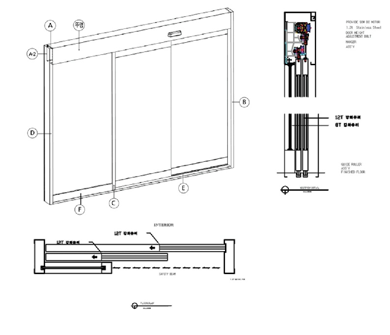 Cửa tự động Hàn Quốc MR-200D đôi 4 cánh - hình ảnh 1