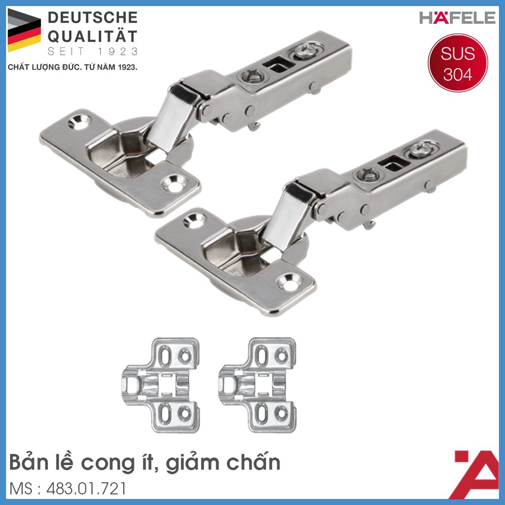 Bản Lề Tủ Trùm Nửa Metalla SM 110° Hafele 483.01.721