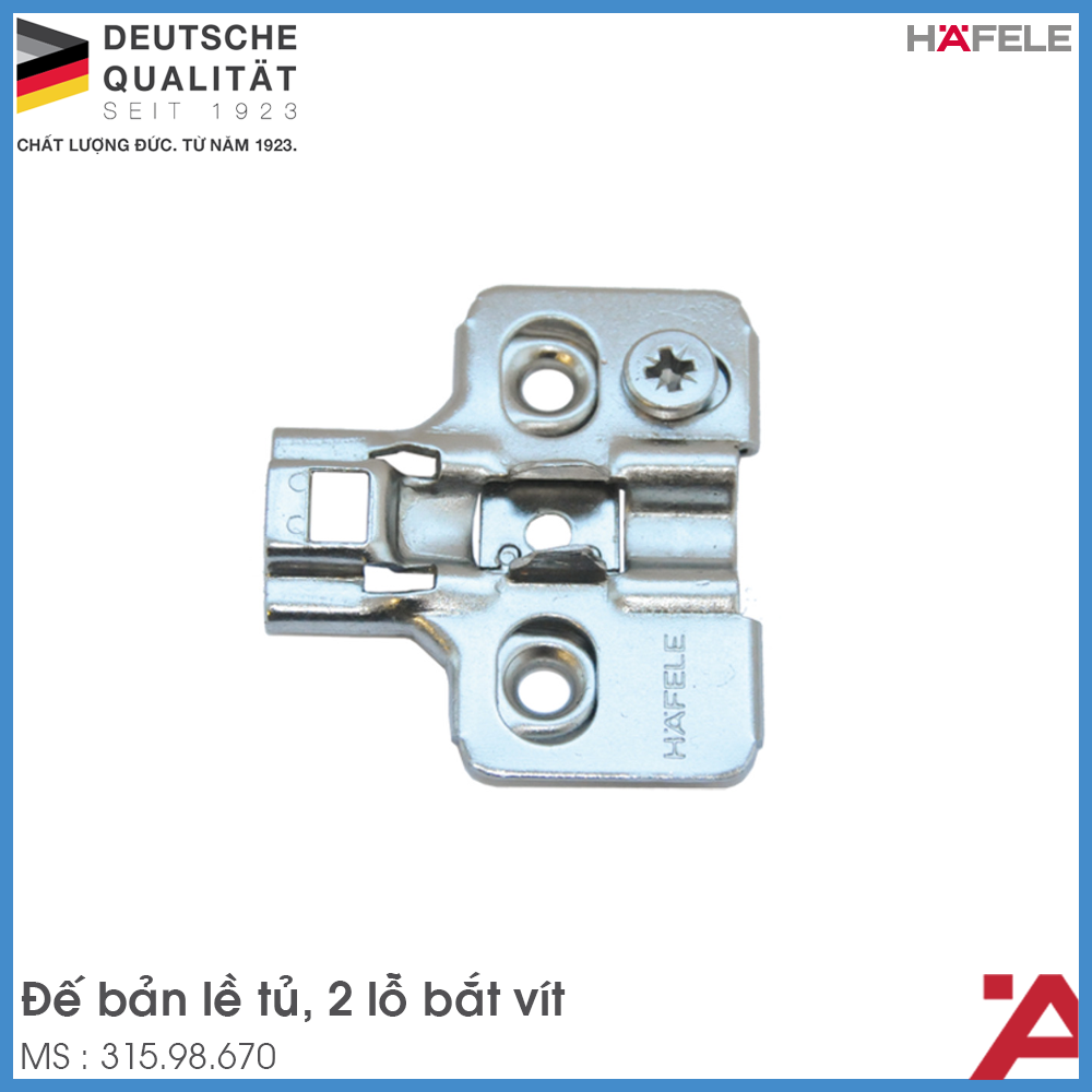 Đế Bản Lề Tủ Không Bật Hafele 315.98.670
