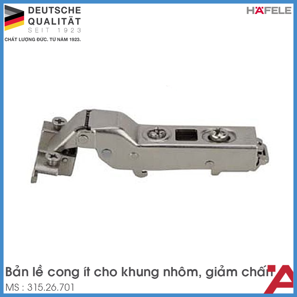 Bản Lề Trùm Nửa Metalla SM 110º Cho Khung Nhôm Hafele 315.26.701