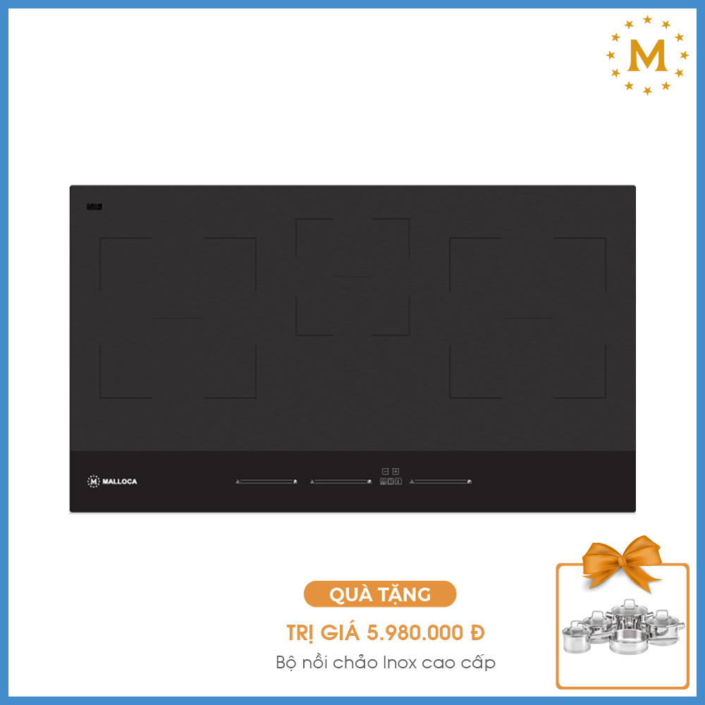 Bếp Từ Âm 3 Vùng Nấu Malloca Skylux MH-803