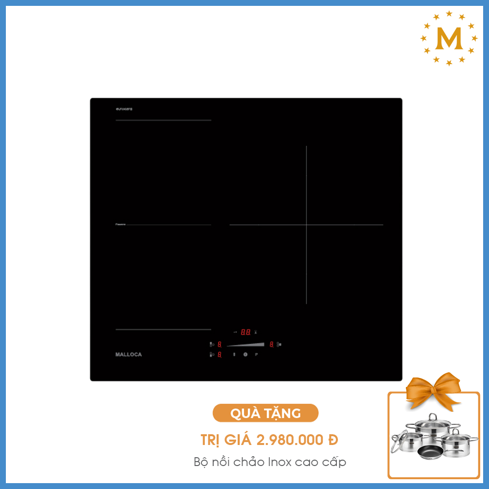 Bếp Từ Âm 3 Vùng Nấu Malloca MI 593 FZ