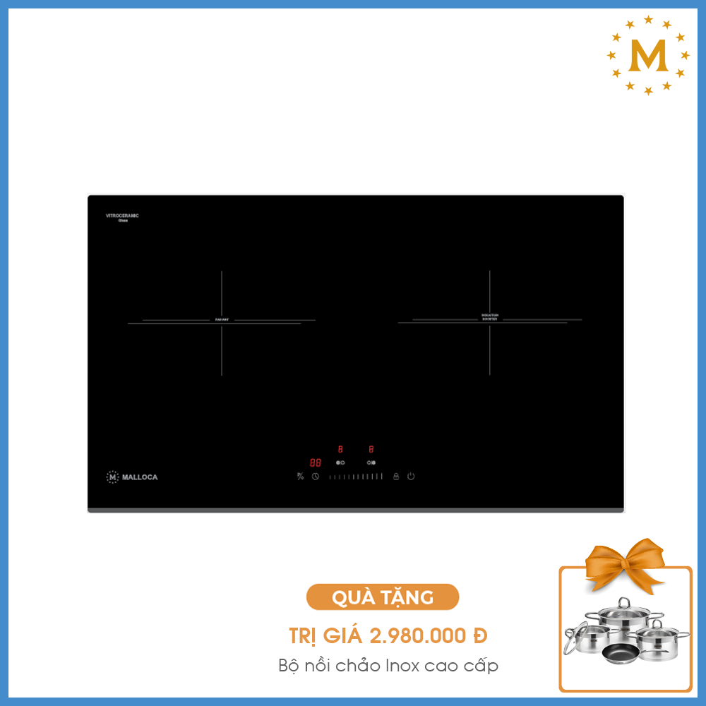 Bếp Âm 1 Điện 1 Từ Malloca MH-732 IRN