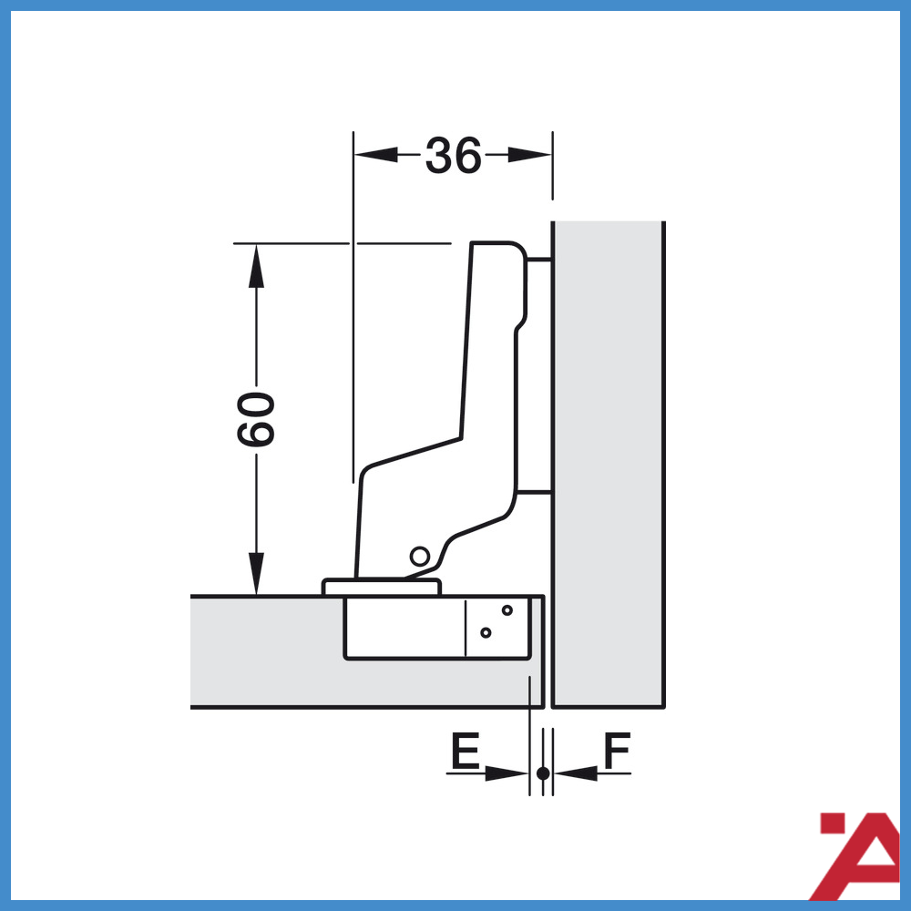 Bản Lề Lọt Lòng Metalla A 110º Hafele 311.88.532