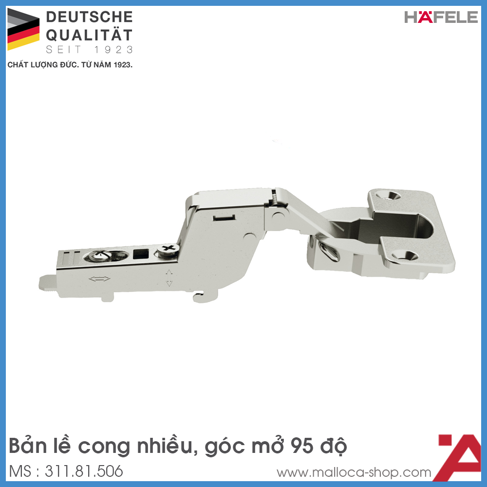 Bản Lề Lọt Lòng Metalla A 95º Cho Cửa Dày Hafele 311.81.506