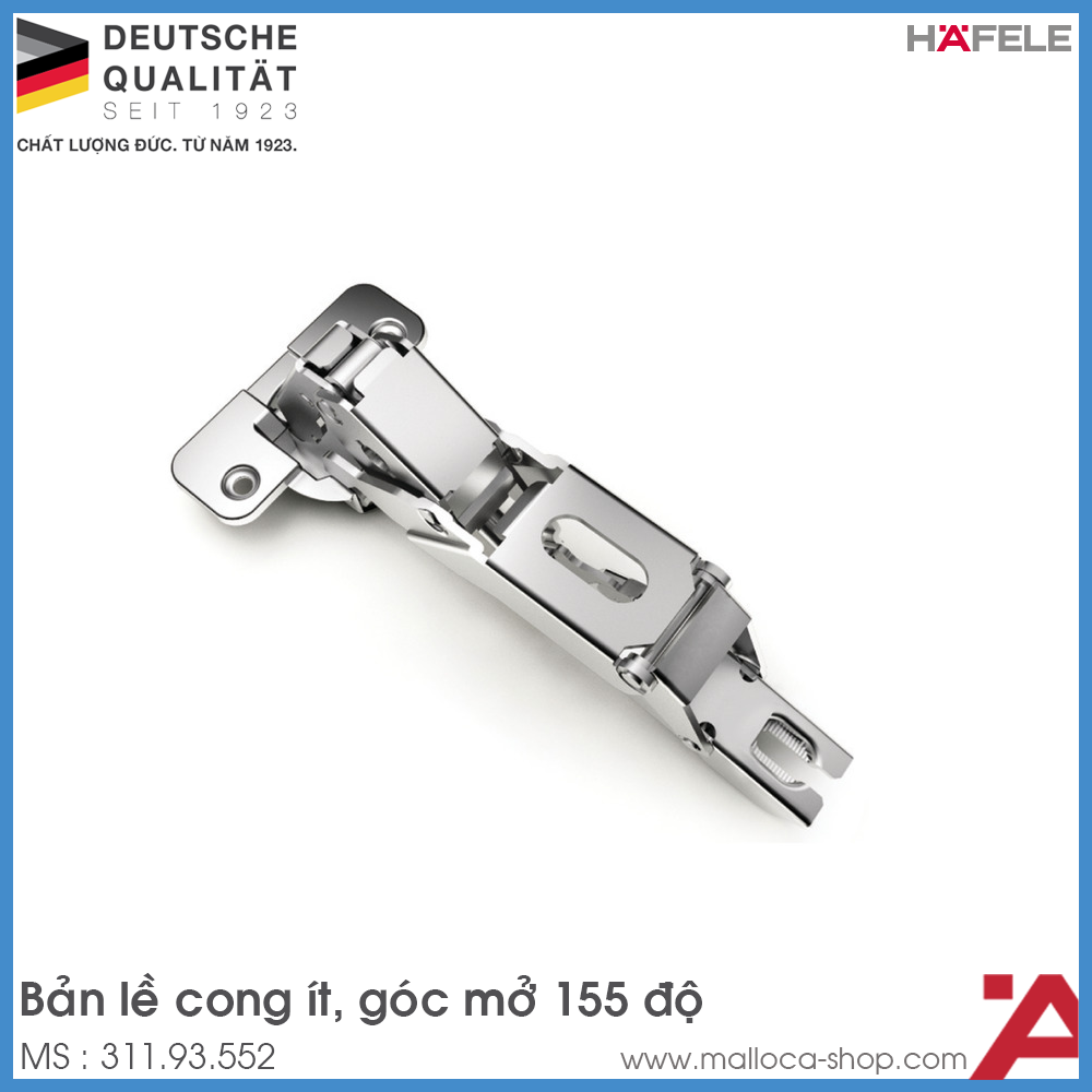 Bản Lề Trùm Nửa Metalla A 155º Hafele 311.93.552