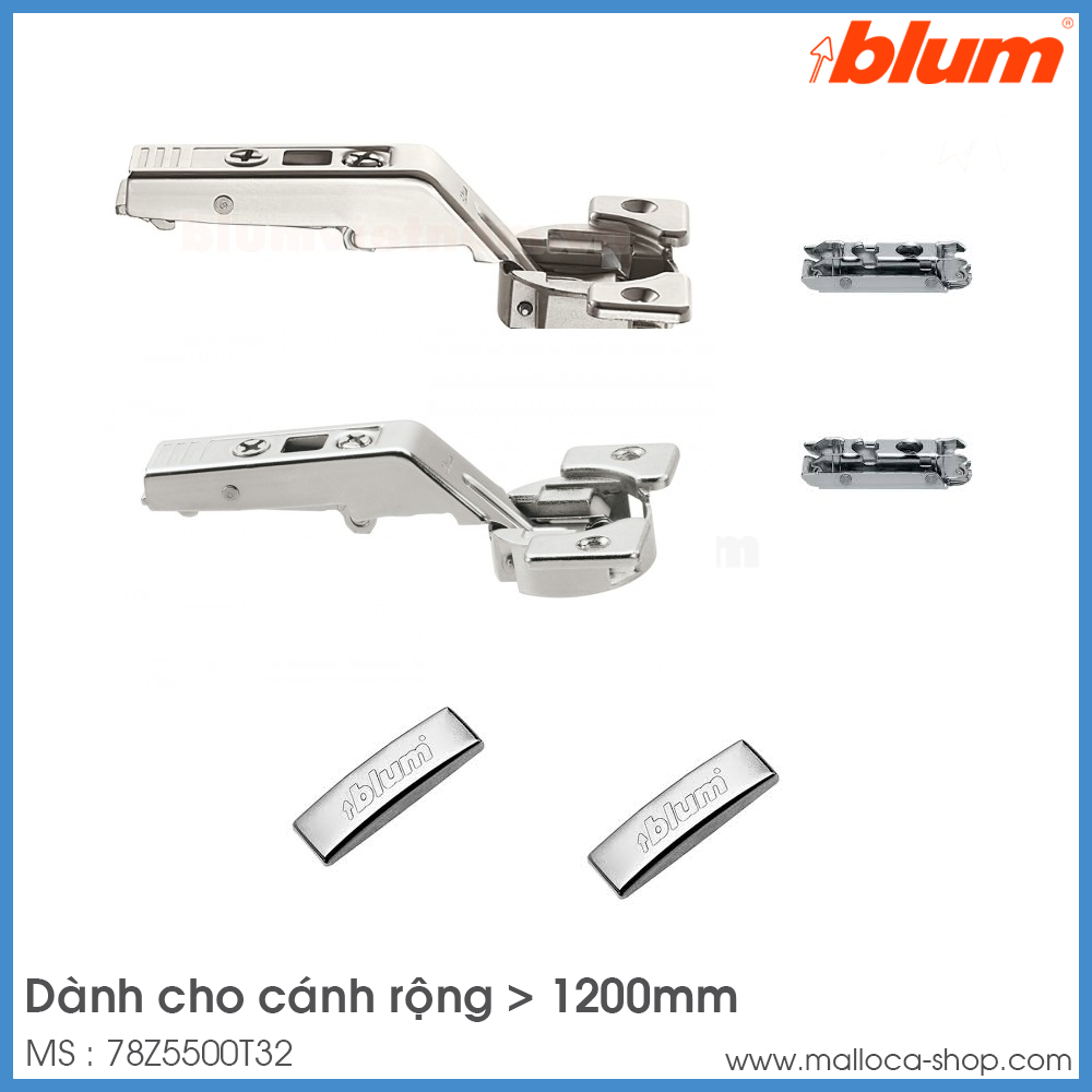 Bộ Bản Lề Blum HF Top Cho Cánh Rộng 78Z5500T32