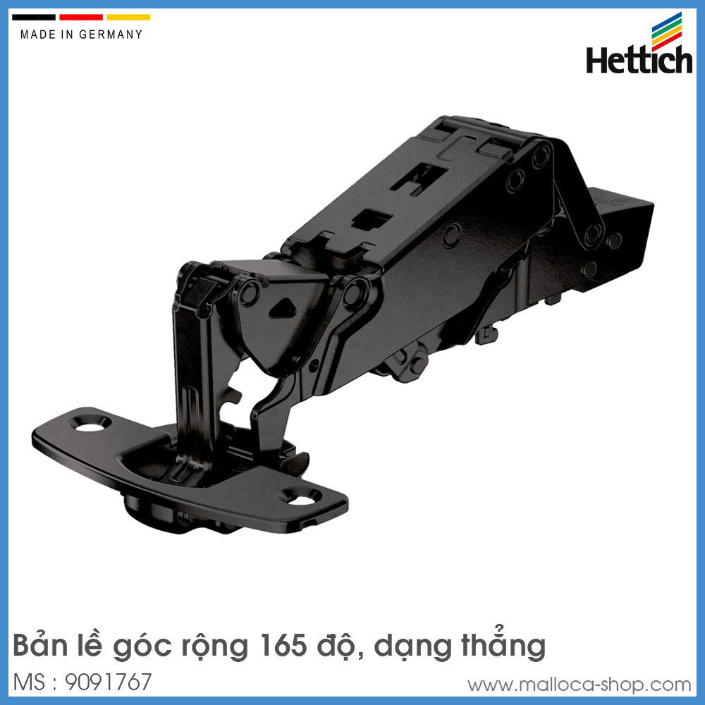 Bản Lề Tủ 165º Trùm Ngoài Sensys 8657i Hettich 9091767