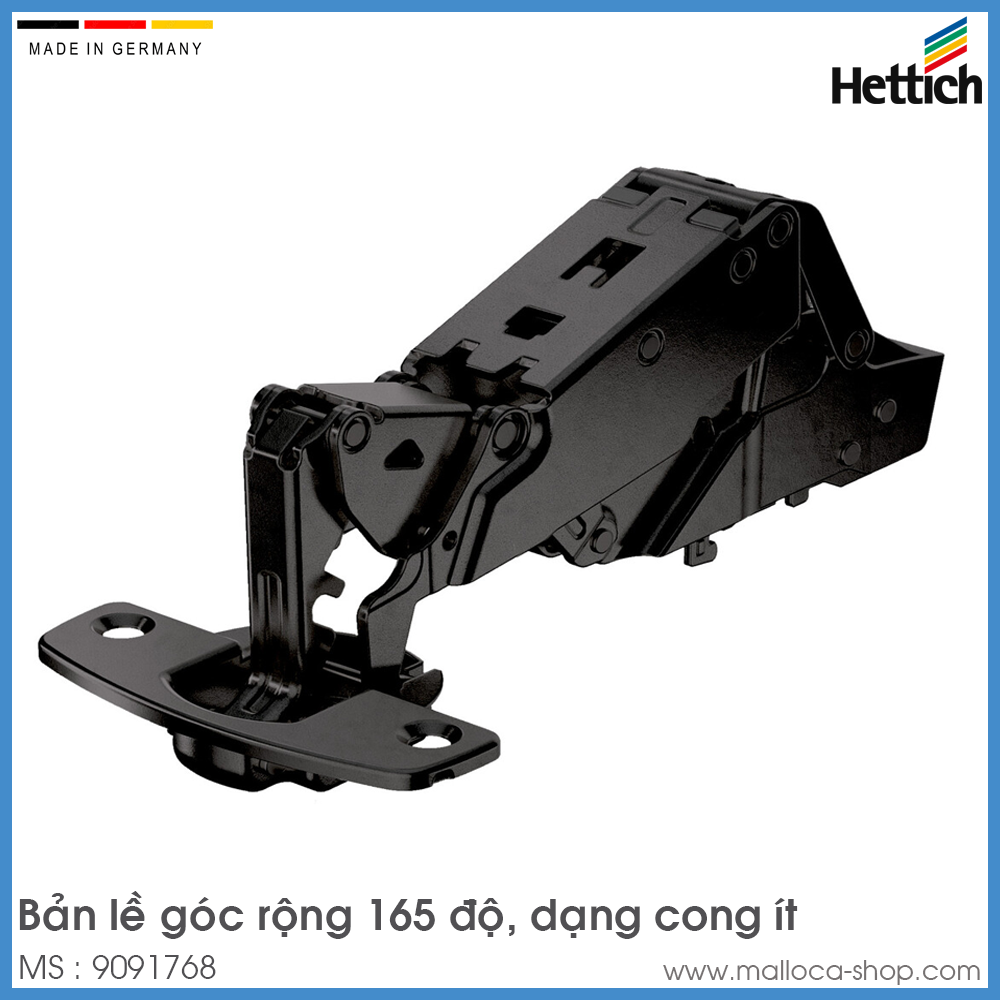 Bản Lề Tủ 165º Trùm Nửa Sensys 8657i Hettich 9091768