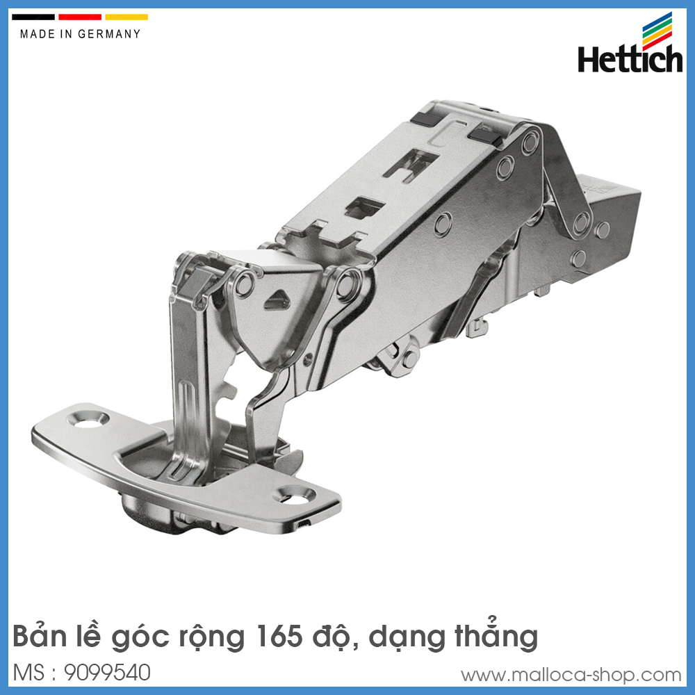 Bản Lề Tủ 165º Trùm Ngoài Sensys 8657i Hettich 9099540