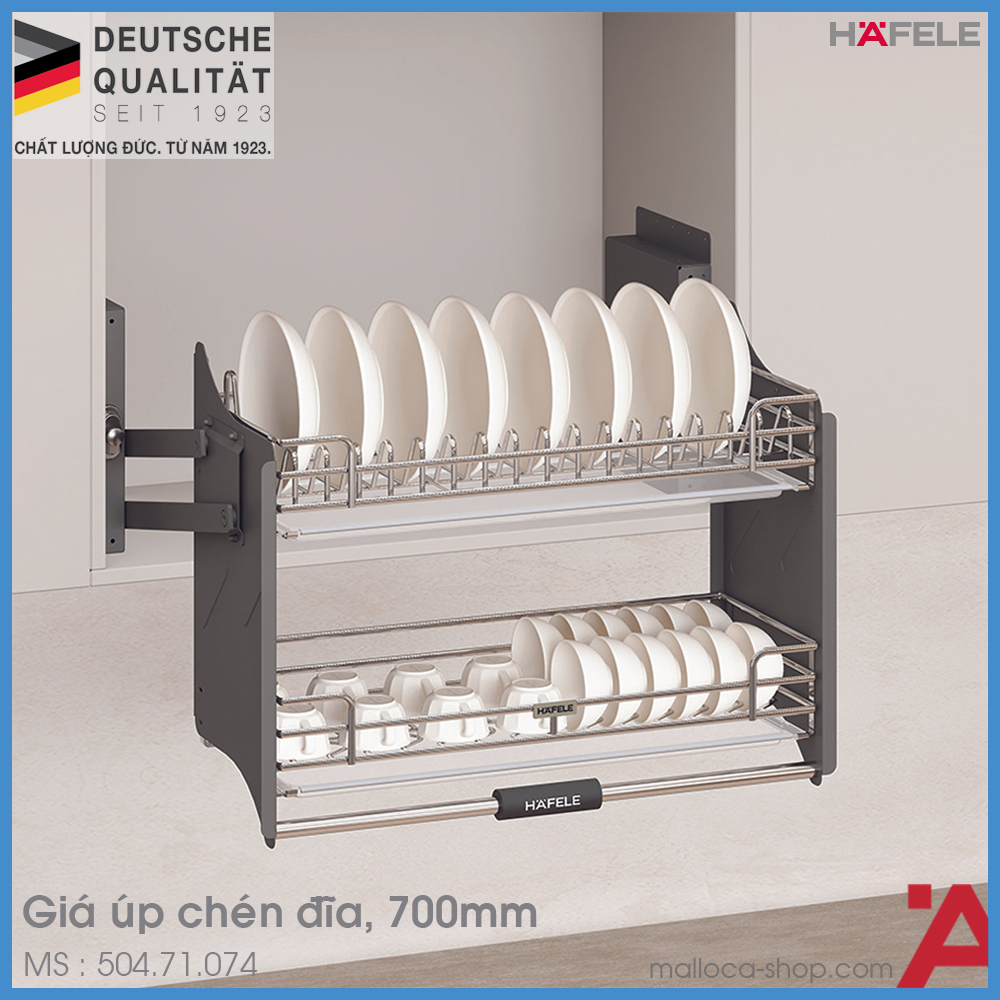 Kệ Chén Đĩa Nâng Hạ Oria 700mm Hafele 504.71.074