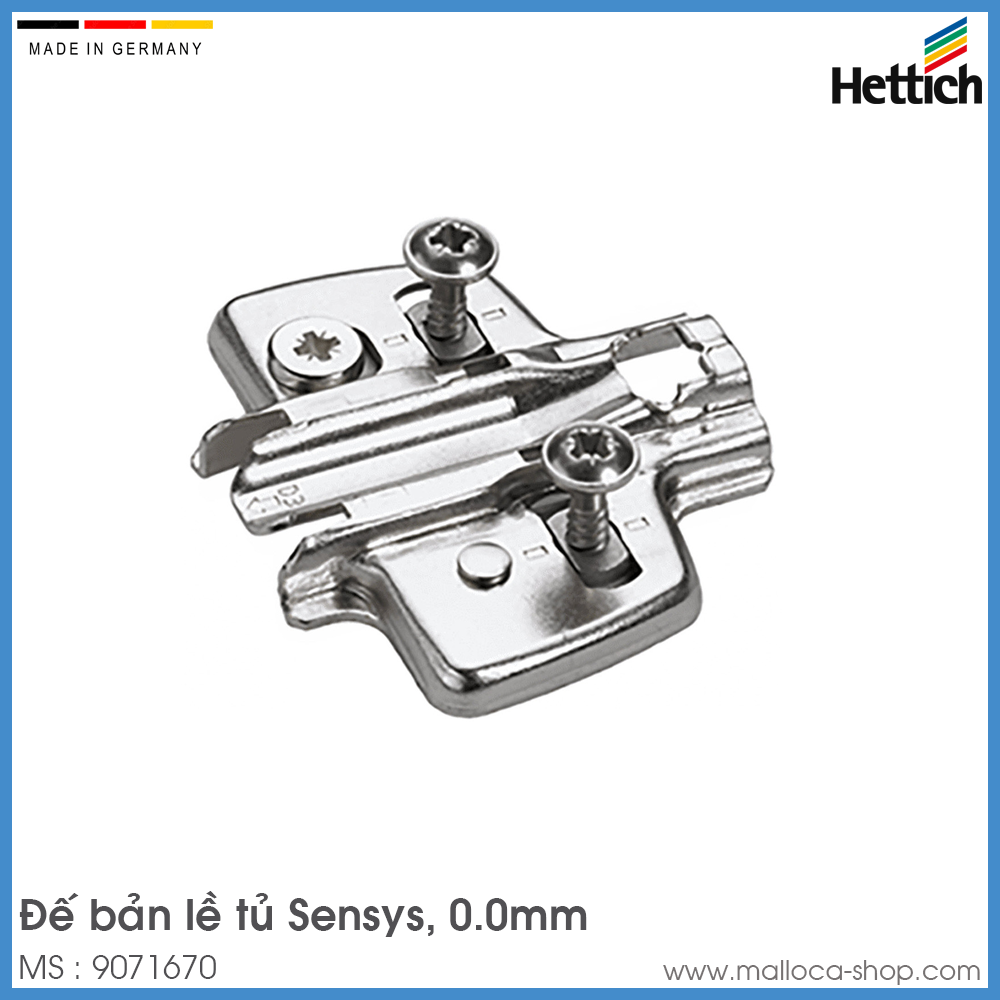 Đế Bản Lề Tủ Sensys Hettich 9071670