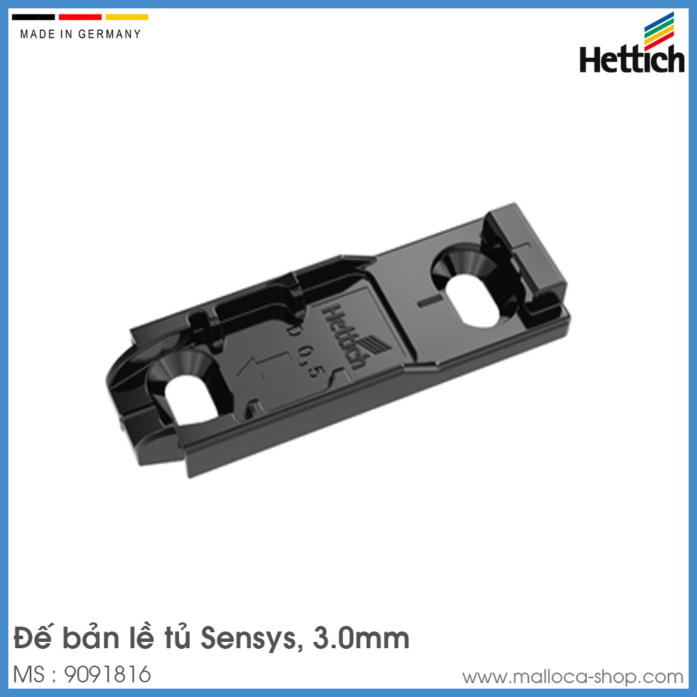 Đế Bản Lề Tủ Sensys Hettich 9091816