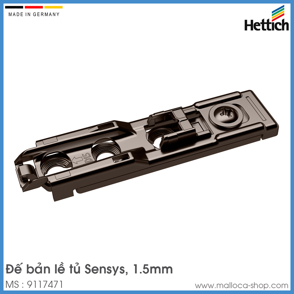 Đế Bản Lề Tủ Sensys Hettich 9117471