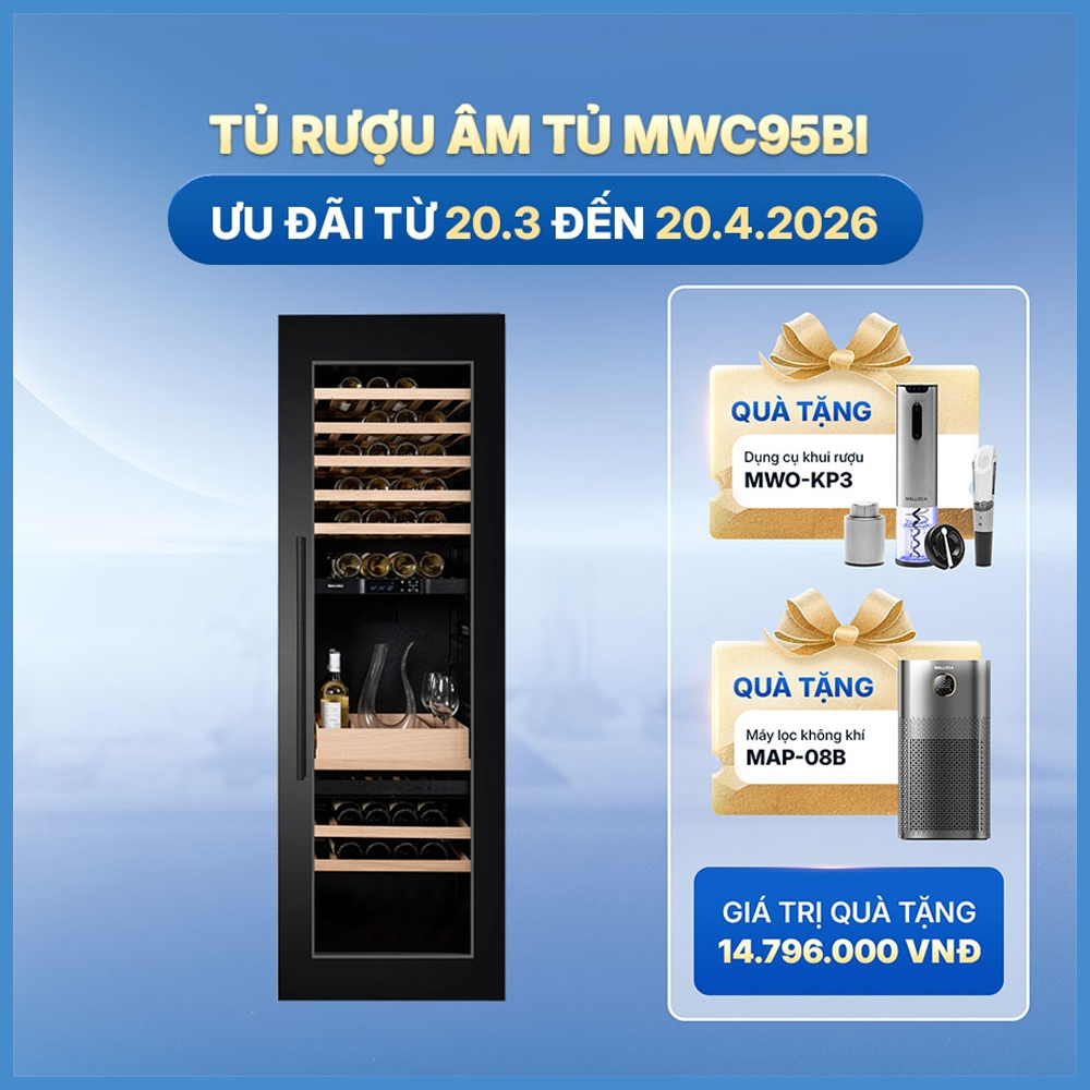 Tủ Bảo Quản Rượu Âm Tủ Malloca MWC-95BI