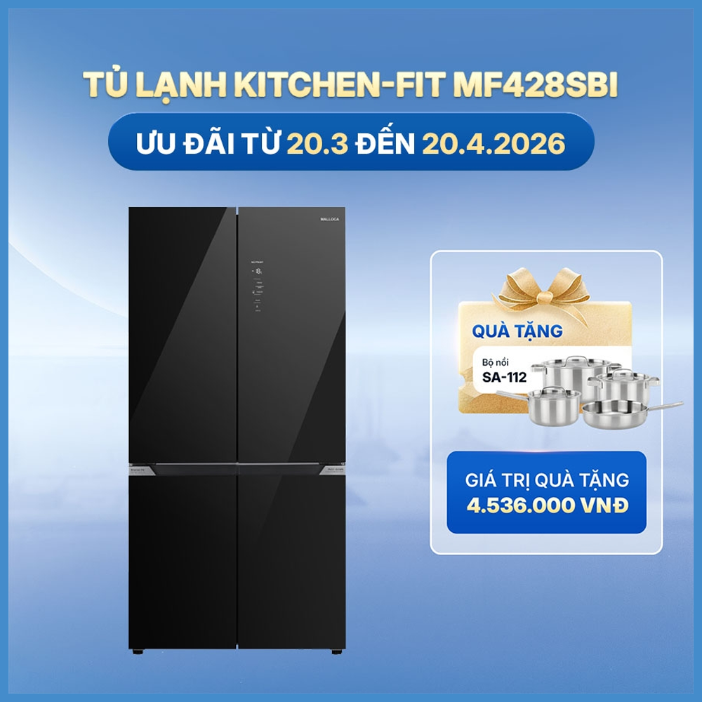 Tủ Lạnh Side By Side 4 Cánh Malloca MF428SBI