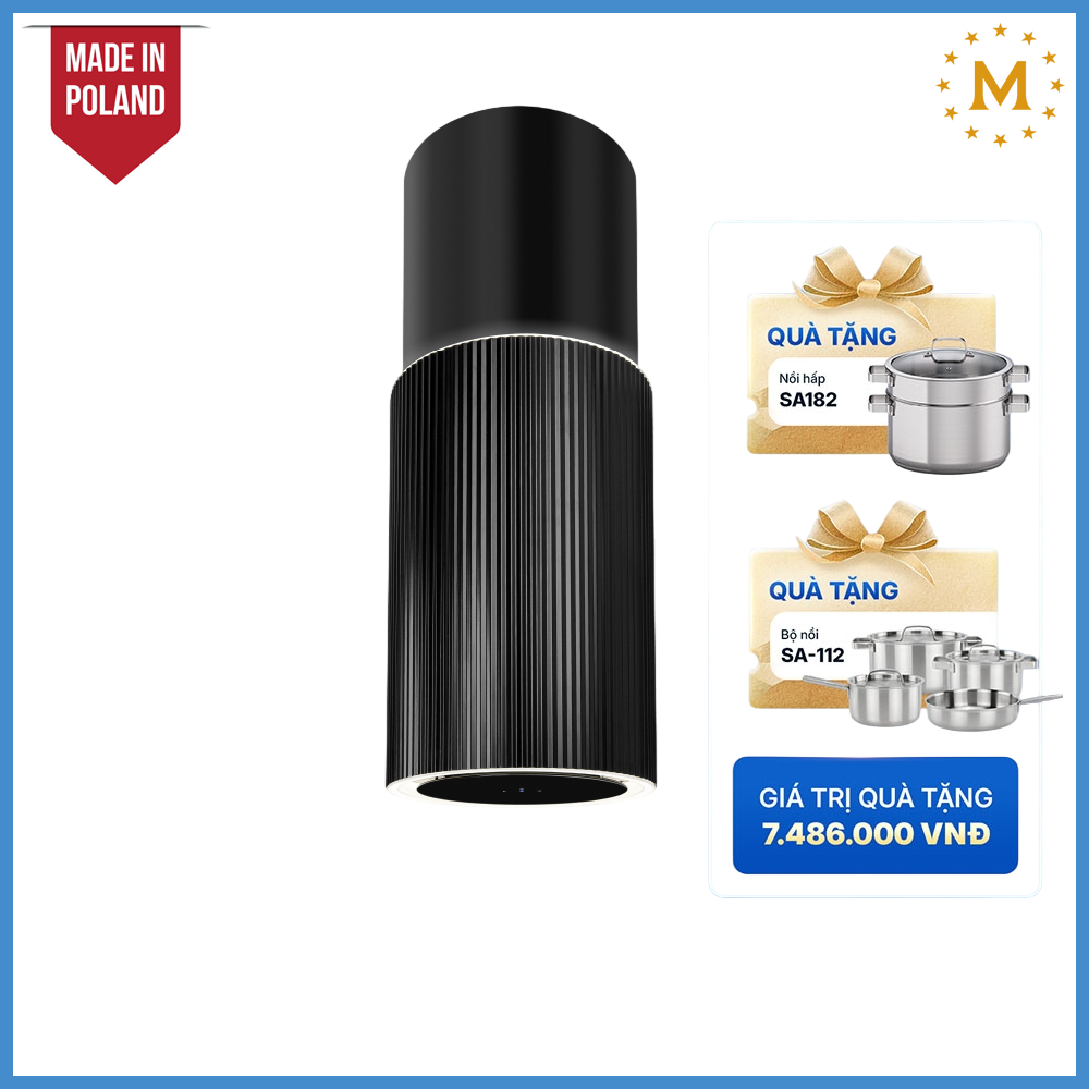 Máy Hút Khói Khử Mùi Độc Lập Malloca Monoblack K-382B