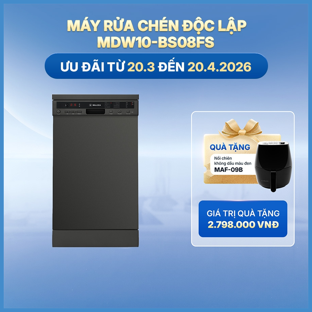 Máy Rửa Chén Độc Lập Malloca MDW10-BS08FS