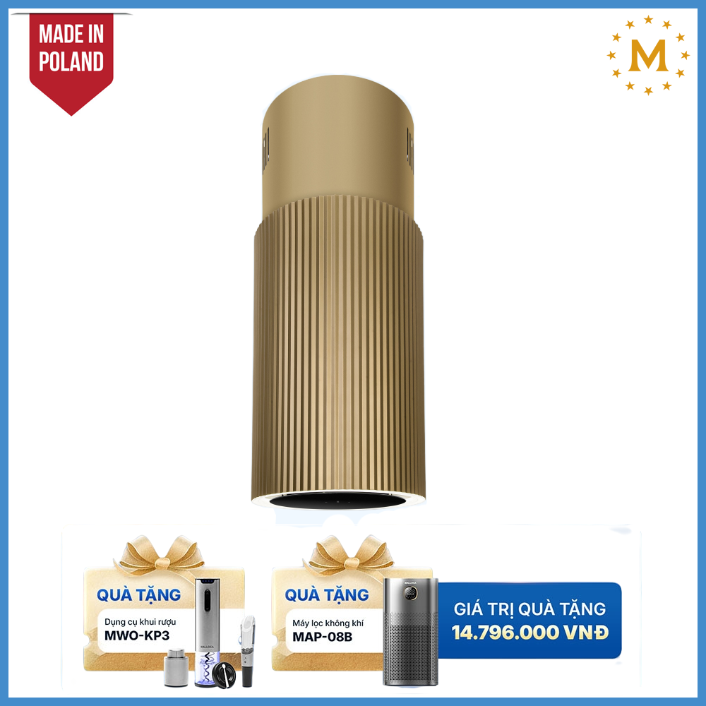 Máy Hút Khói Khử Mùi Độc Lập Malloca Monogold K-382G