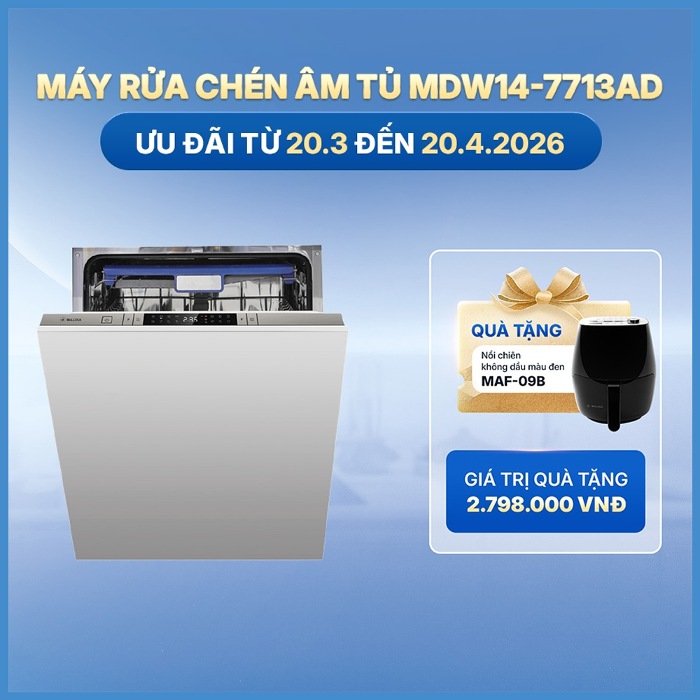 Máy Rửa Chén Âm Tủ Malloca MDW14-7713AD
