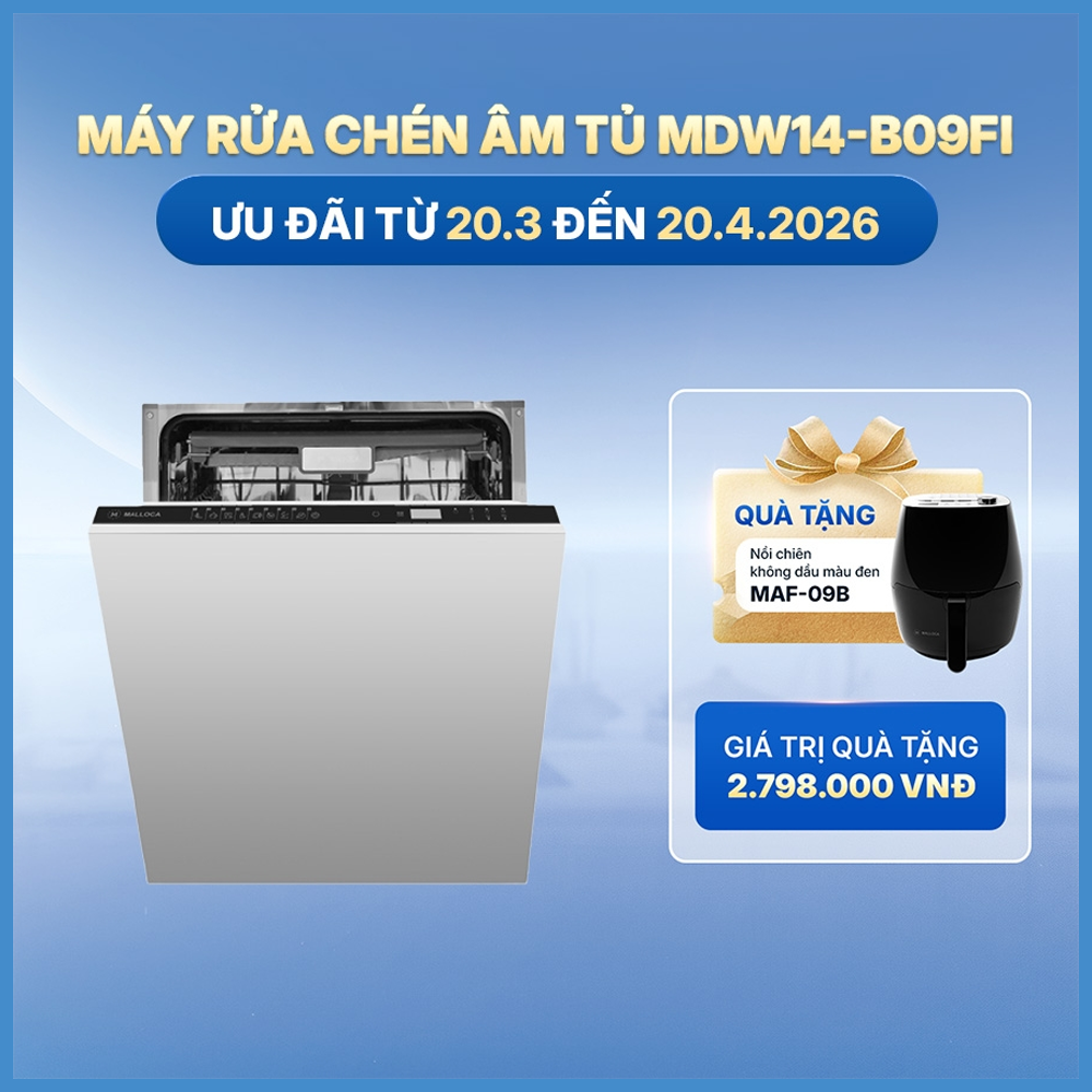 Máy Rửa Chén Âm Tủ Malloca MDW14-B09FI