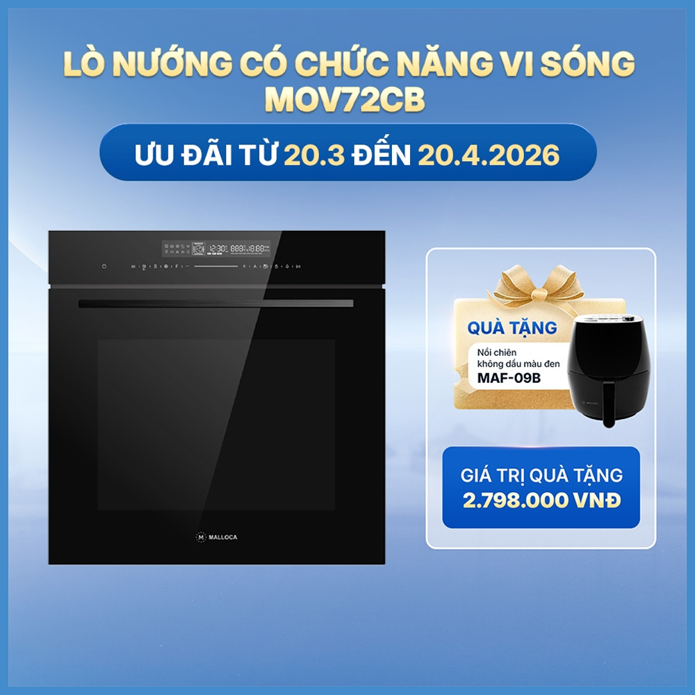 Lò Nướng Kết Hợp Vi Sóng Malloca MOV-72 CB