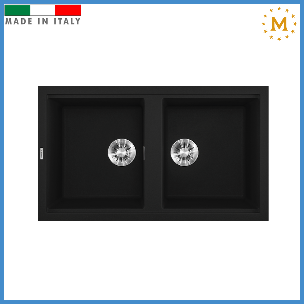 Chậu Rửa Đá Granite Nano Malloca Black K-45086