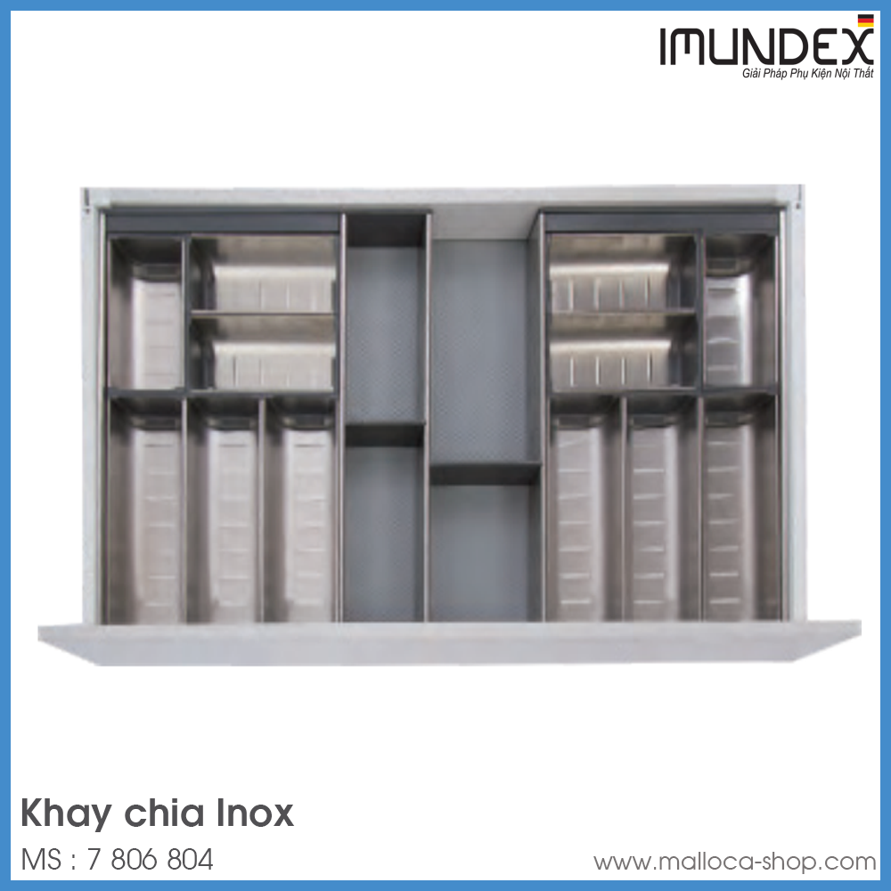 Bộ Khay Chia Tủ Inox Imundex 7 806 804