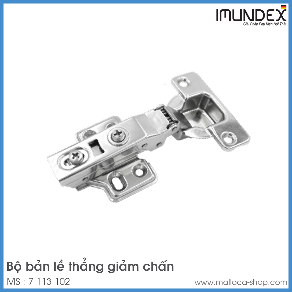 Bộ Bản Lề Trùm Ngoài Giảm Chấn 105° Imundex 7 113 102