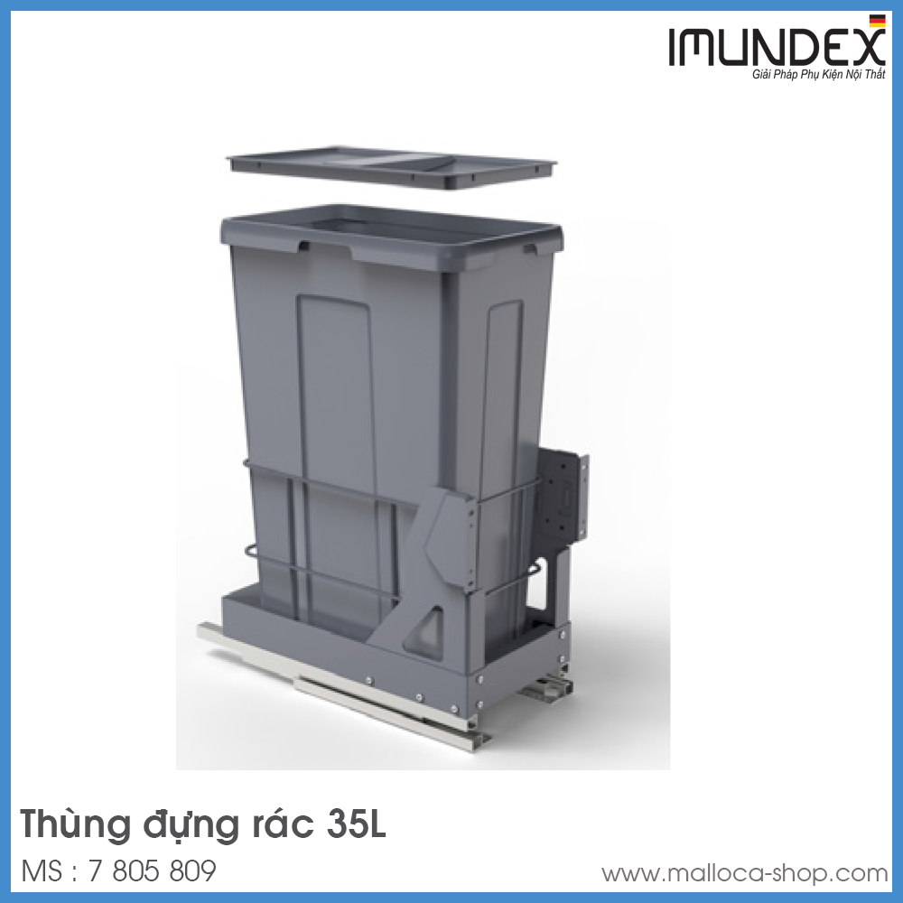 Thùng Đựng Rác 35L Imundex 7 805 809