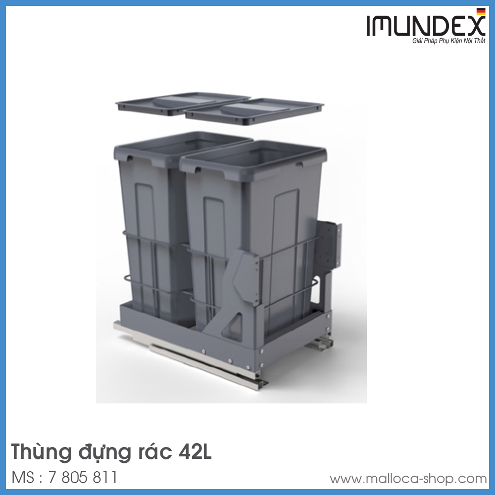 Thùng Đựng Rác 42L Imundex 7 805 811