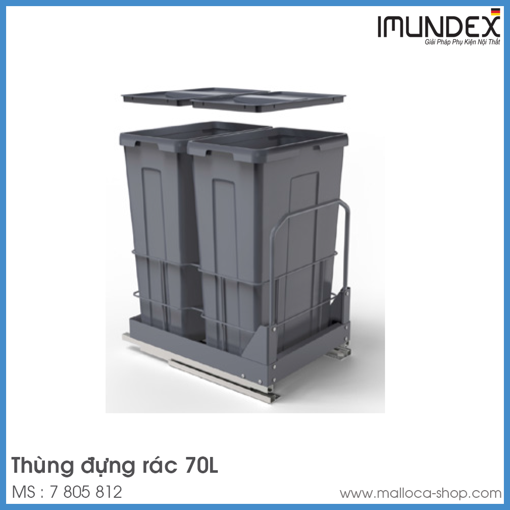 Thùng Đựng Rác 70L Imundex 7 805 812