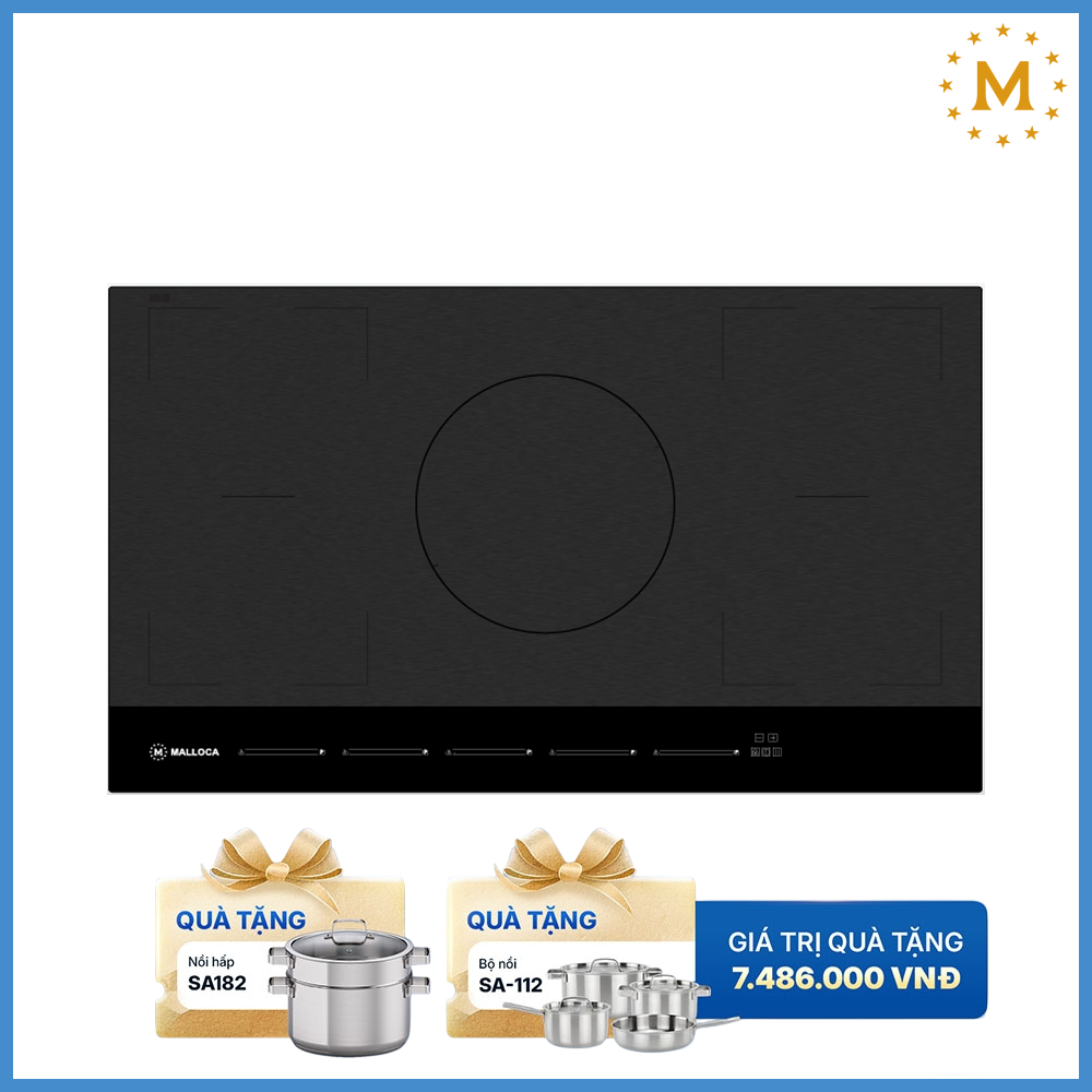 Bếp Từ Âm 5 Vùng Nấu Malloca Skylux MH-885