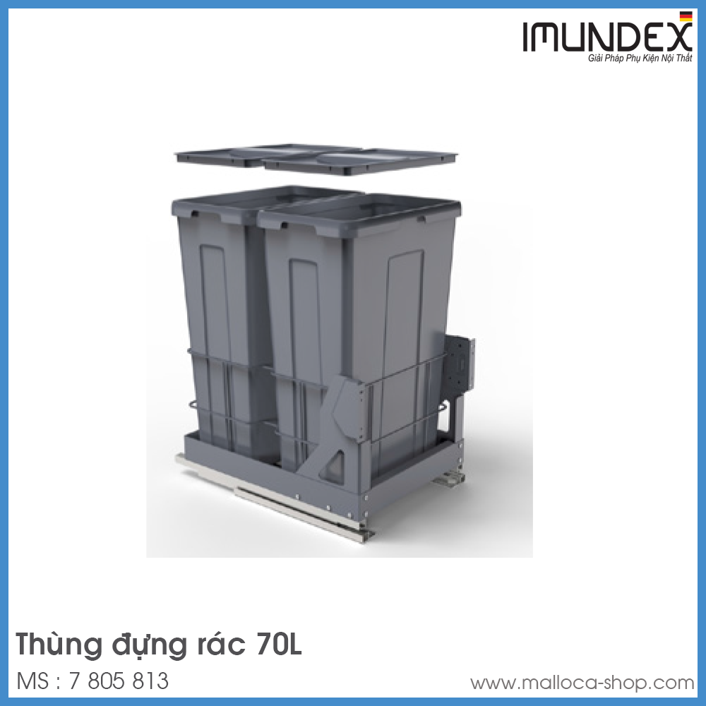 Thùng Đựng Rác 70L Imundex 7 805 813