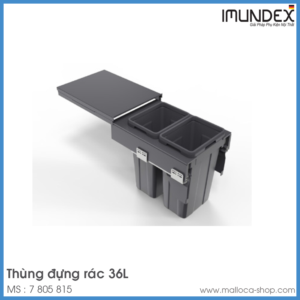 Thùng Đựng Rác 36L Imundex 7 805 815