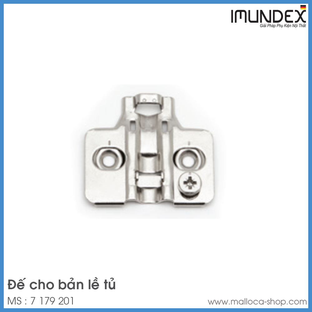 Đế Bản Lề Tủ Có Ốc Điều Chỉnh Imundex 7 179 201
