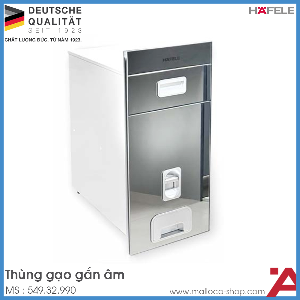 Thùng Gạo Gắn Âm Tủ 300mm Hafele 549.32.990