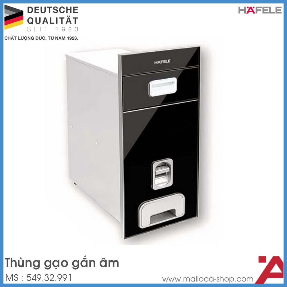 Thùng Gạo Gắn Âm Tủ 300mm Hafele 549.32.991