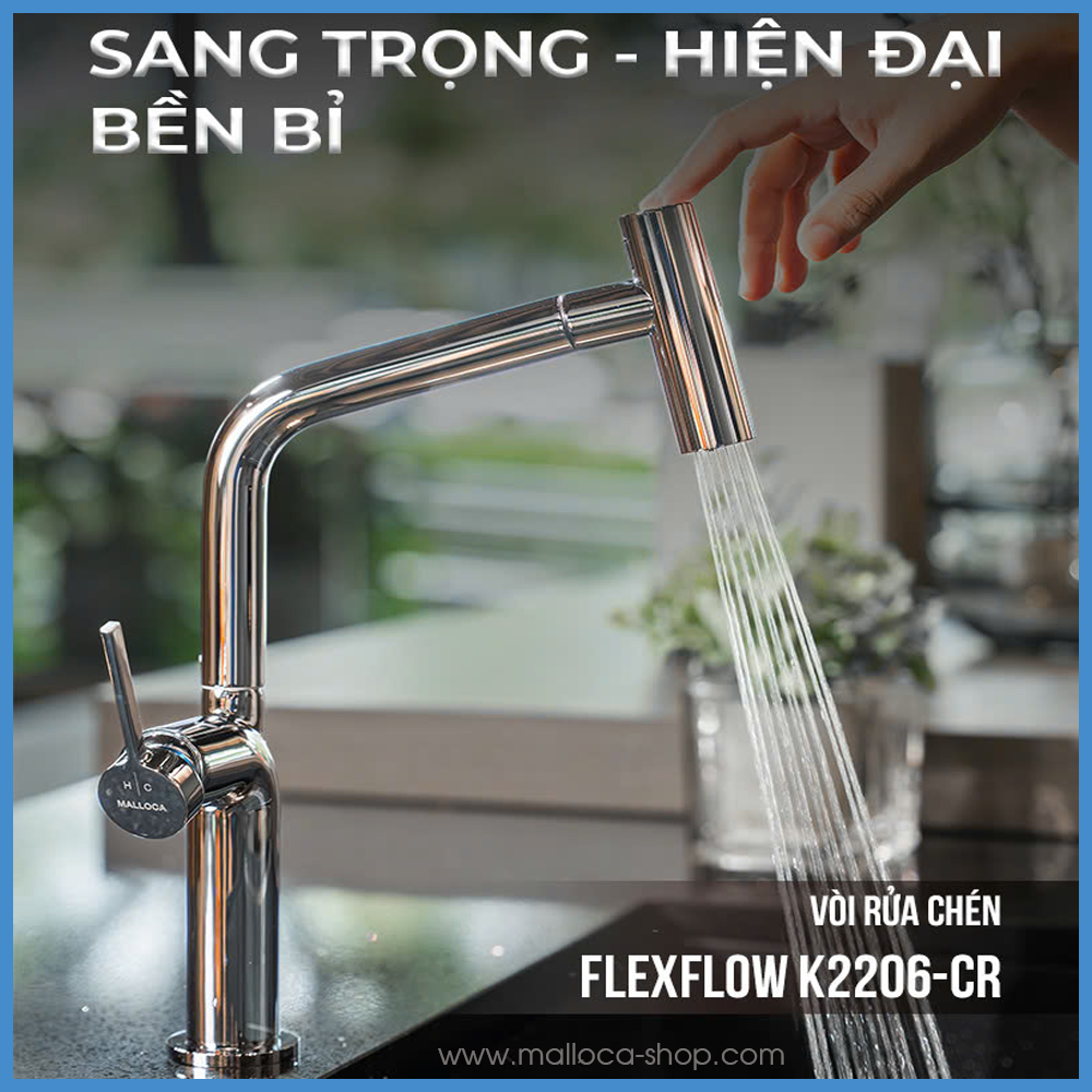 Vòi Rửa Chén Bát Inox Malloca K2206-CR