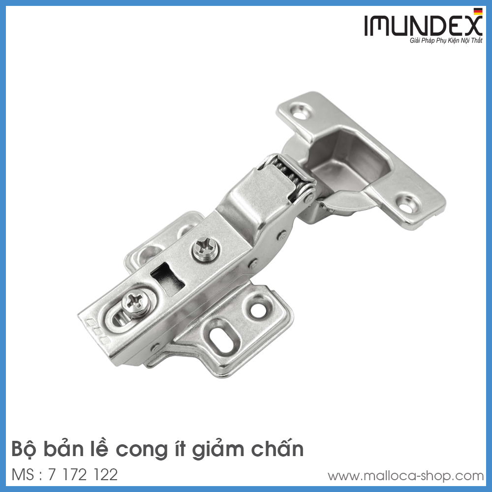 Bộ Bản Lề Trùm Nửa Giảm Chấn 105° Imundex 7 172 122